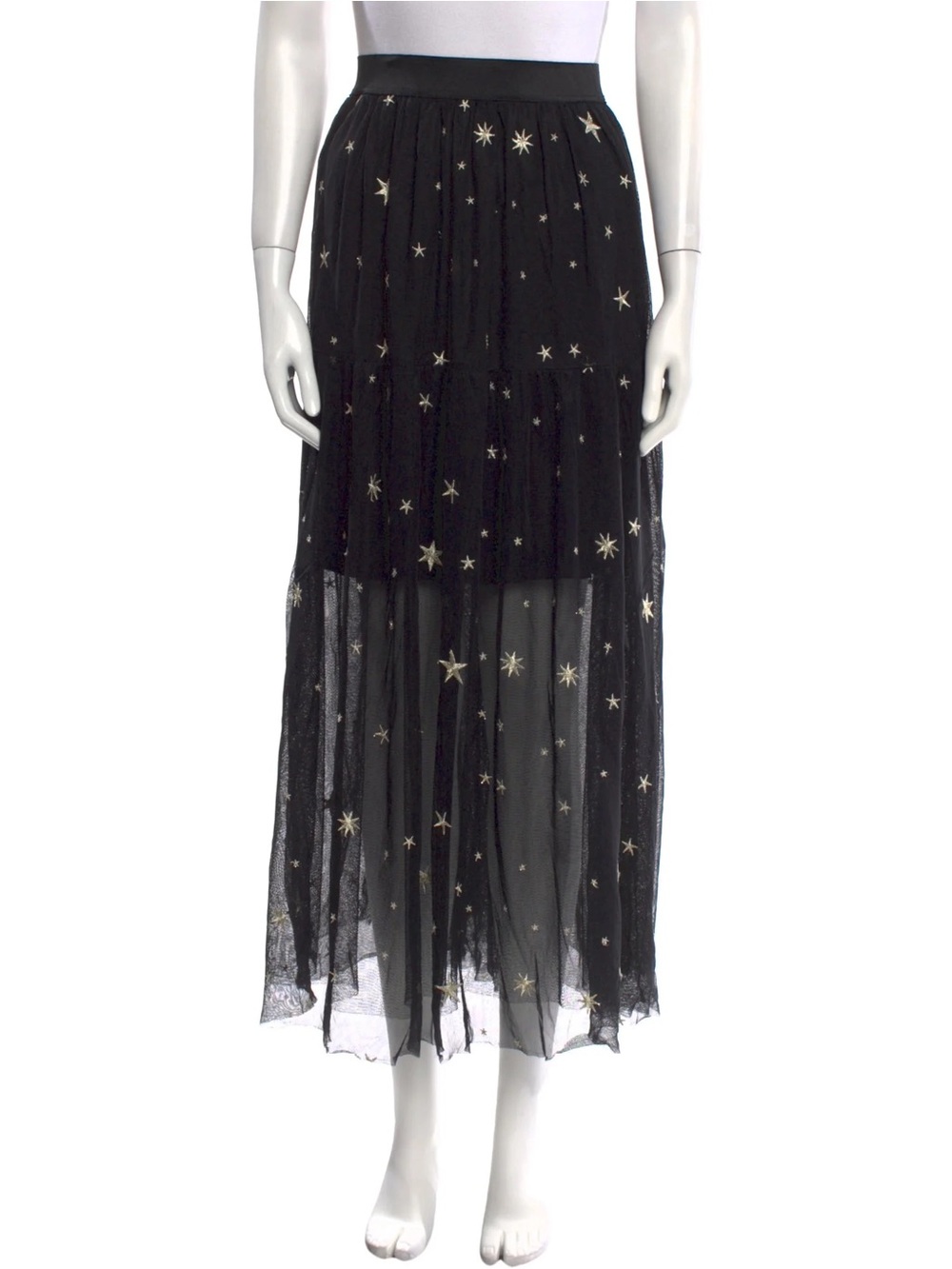 Maje Star Mesh Maxi Skirt size 2 (US M)